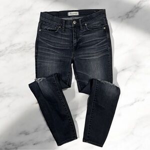 Madewell High Riser Skinny Jeans Size 27 Waist Distressed Kincaid Wash E1565